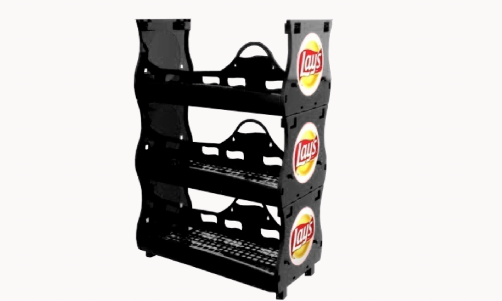 百事可樂為樂事薯片推出環(huán)保展示架，由生物基熱塑性塑料制造